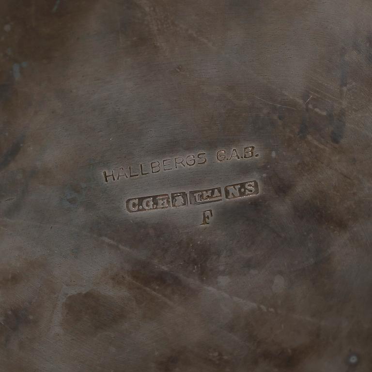 KAFFESERVIS, nysilver, götisk modell, CG Hallberg, 1900-talets början.