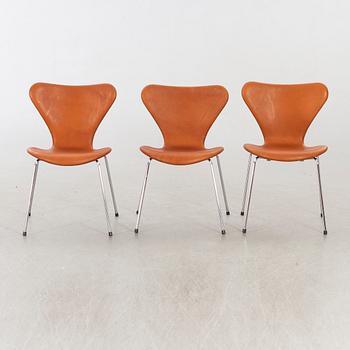 ARNE JACOBSEN, stolar 6 st "Sjuan för Fritz Hansen Danmark.