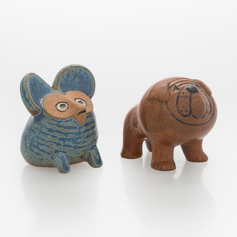Lisa Larson, a set of two ceramic figurines, Gustavsberg, Sweden.