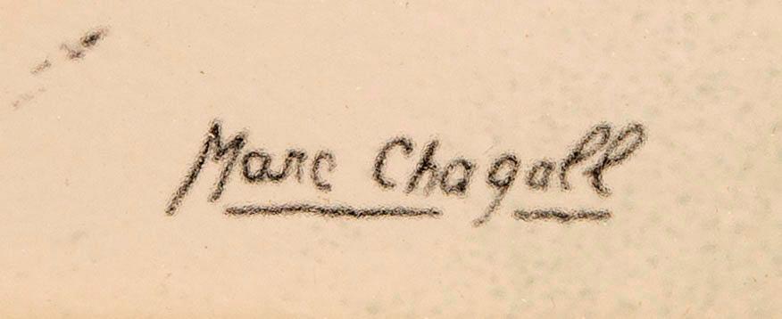 Marc Chagall, lithograph in colours printed signature