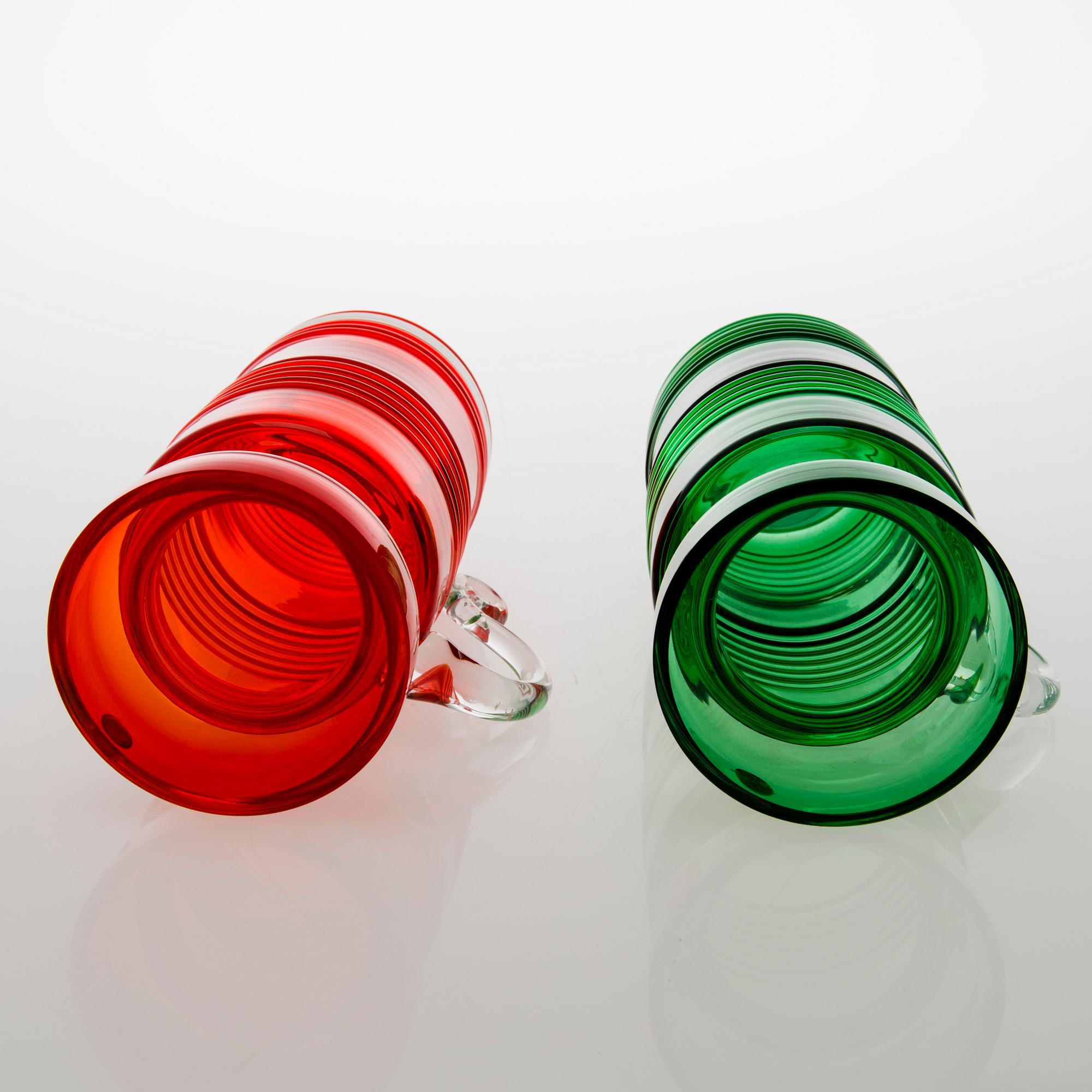 TAMARA ALADIN, A set of four 'Kleopatra' glass vases, Riihimäen Lasi, 1970-73. The series designed in 1969.