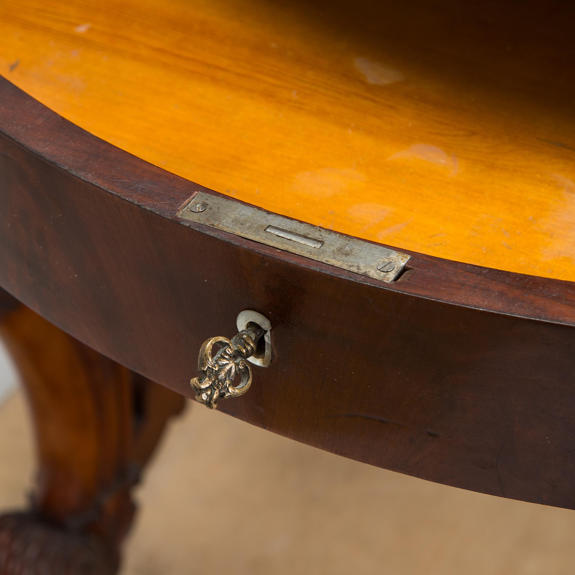 A late 19th century vanity table with stool, Russia.
