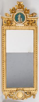 A Gustavian mirror, late 18th Century.