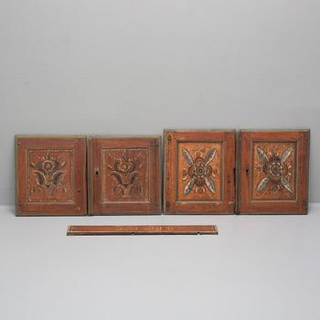 A set of Swedish doors to a cupboard. First half of the 19th century.