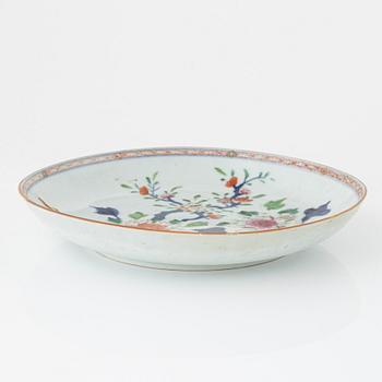 A set of five famille rose dishes, Qing dynasty, 18th Century.