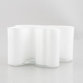 Alvar Aalto, a model 3031 glass vase, signed, numbered and dated 1989.