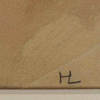 Hilding Linnqvist, watercolour and pencil on paper, signed with monogram HL. Executed in Egypt in 1947.