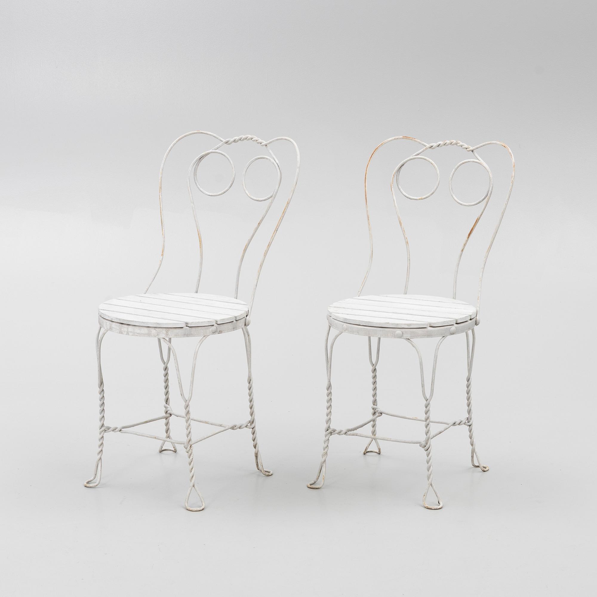 Trädgårdsmöbler, 3 delar, 1900-talets mitt.