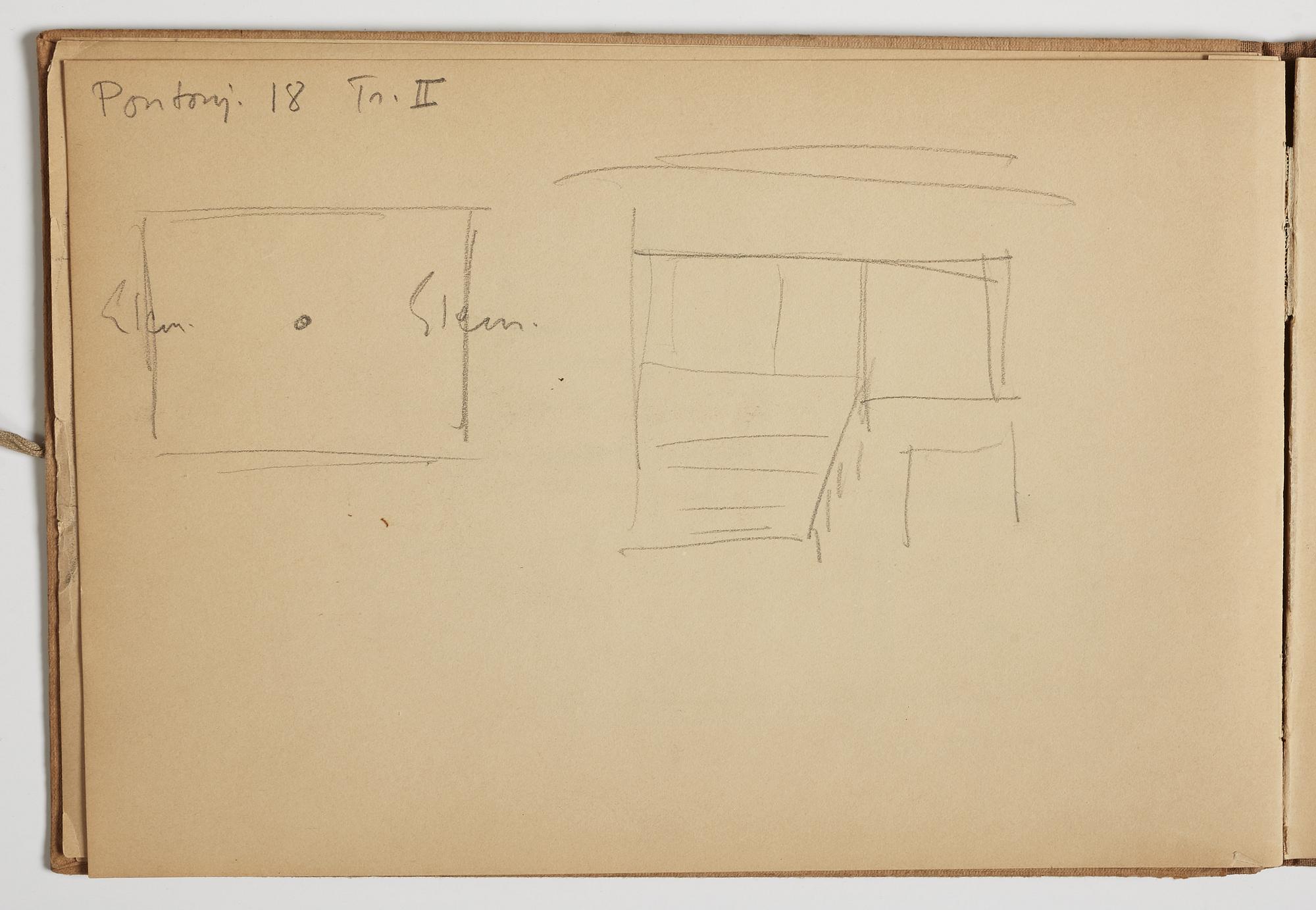 GÖSTA ADRIAN-NILSSON, sketchpad, 1920/30's, by the artist's own hand inscribed GAN with indian ink on the cover.