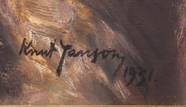 KNUT JANSON, olja på duk, signerad och daterad 1931.