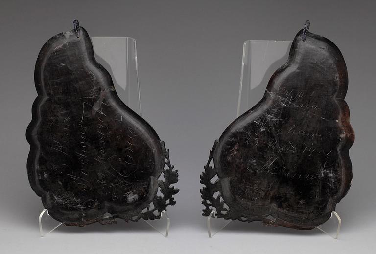 RELIEFER, ett par, sten, Kina tidigt 1900-tal.