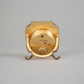 VÄCKARKLOCKA, guld och stål, Cartier.