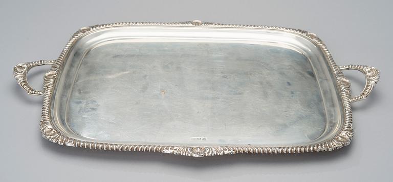 BRICKA, silver, Sheffield 1902, vikt ca 2900 g.