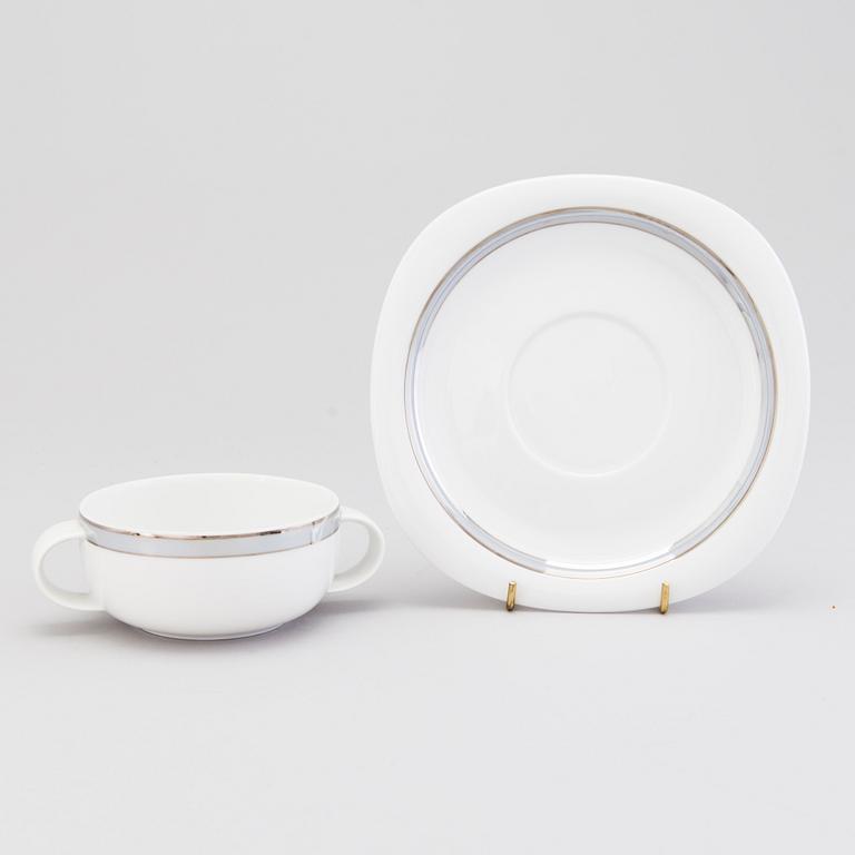 A 52-piece set of "Suomi"  tableware designed by Timo Saarpaneva 1976, for Rosenthal Studio-line.