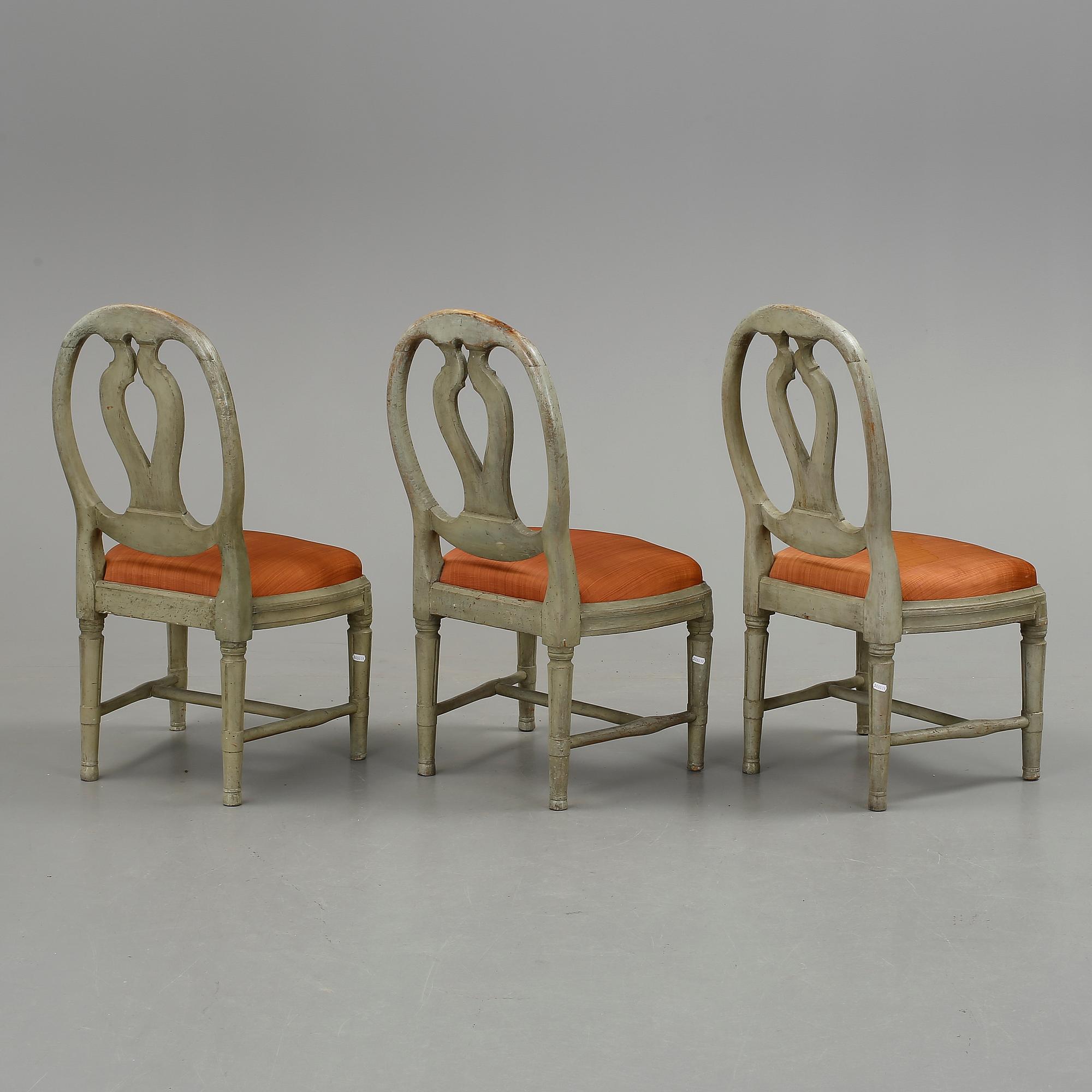 STOLAR, 3st, gustaviansk, 1700-tal.