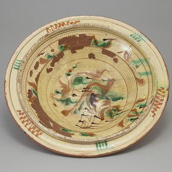 a earthenware plate dated 1782.