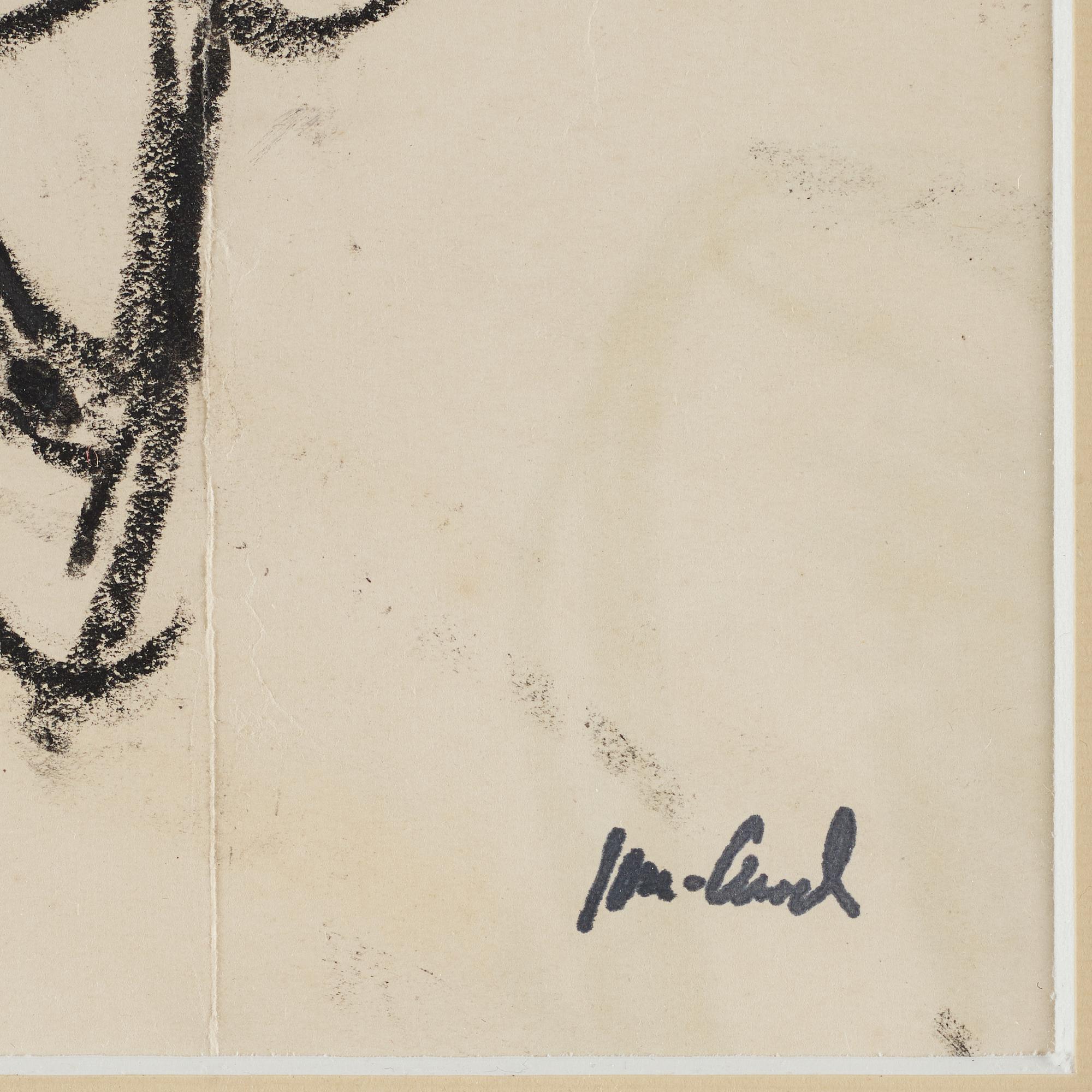 John Jon-And, 2 pieces, pastel on paper, signed with stamp and lithograph, 1922, signed with stamp. (2).