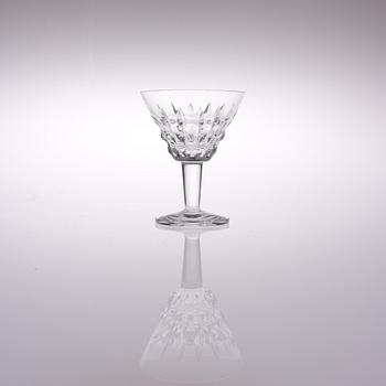 AIMO OKKOLIN, dricksglas, 10 st, "Polar", Riihimäen Lasi, 1900-talets senare hälft.