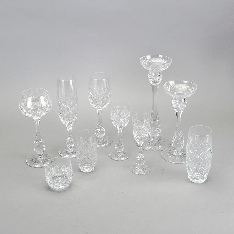 Fritz Kallenberg, glasservis, ca 87 delar, "Pompadour", Boda.
