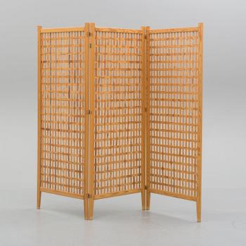 A pine folding screen from Alberts, Tibro, 1950's.