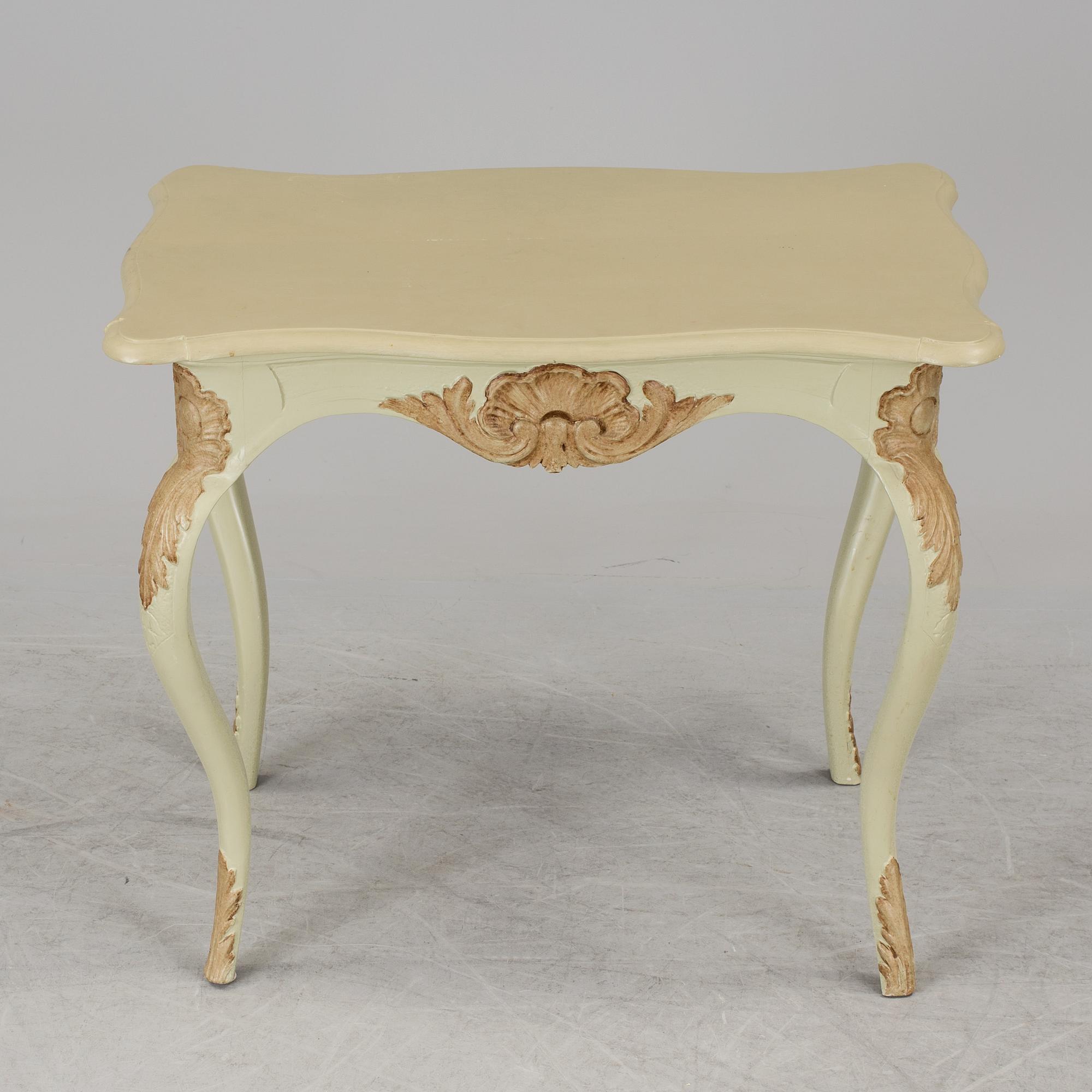 A Swedish 19th century Rococo style table. - Bukowskis