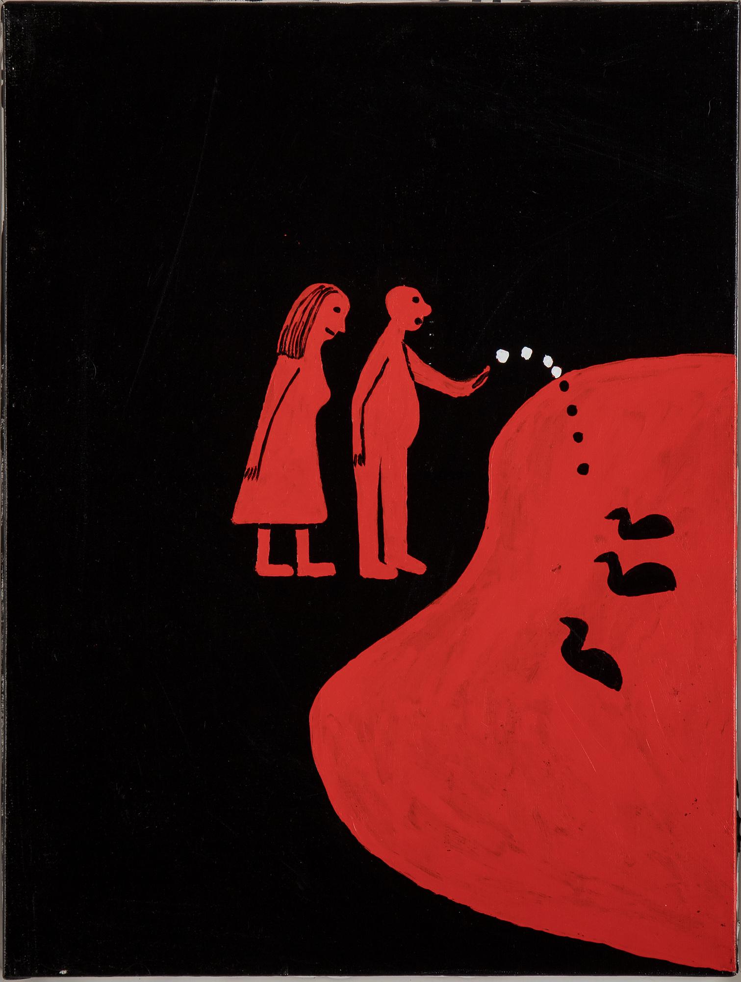 Roger Risberg, oil on canvas, signed. Executed 1996.
