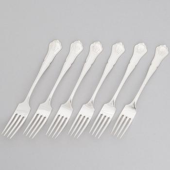 BESTICKUPPSÄTTNING, 50 delar, silver, "Chippendale", Kultakeskus, Tavastehus 1938-1977.