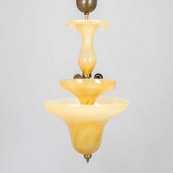 Paavo Tynell och Gunnel Nyman, taklampa, Köklax Glasbruk,  / Taito  1930-tal.