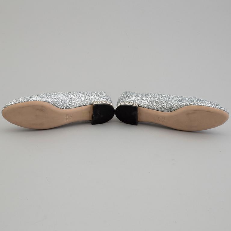 MIU MIU, ballerinaskor , storlek 38 1/2.