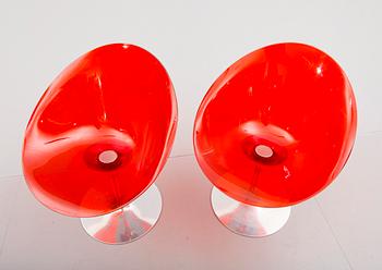STOLAR, 1 par, "Eros", Philippe Starck för Kartell, Italien, 1900-/2000-tal.