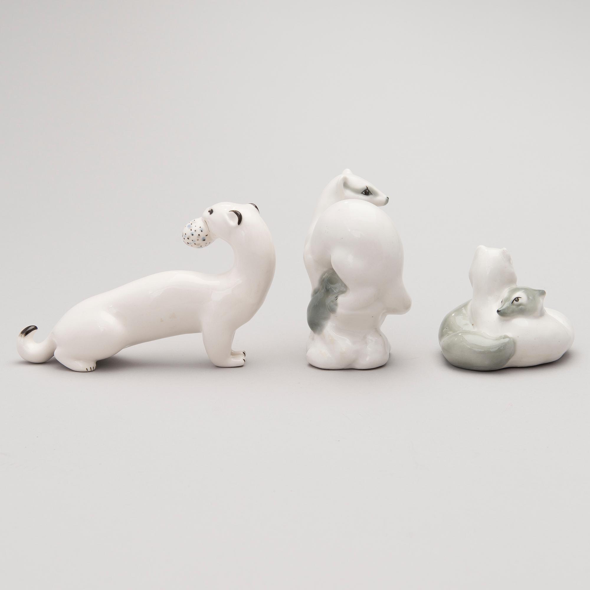 12 Lomonosov porcelain figurines, Russia and USSR, the latter half of the 20th century.