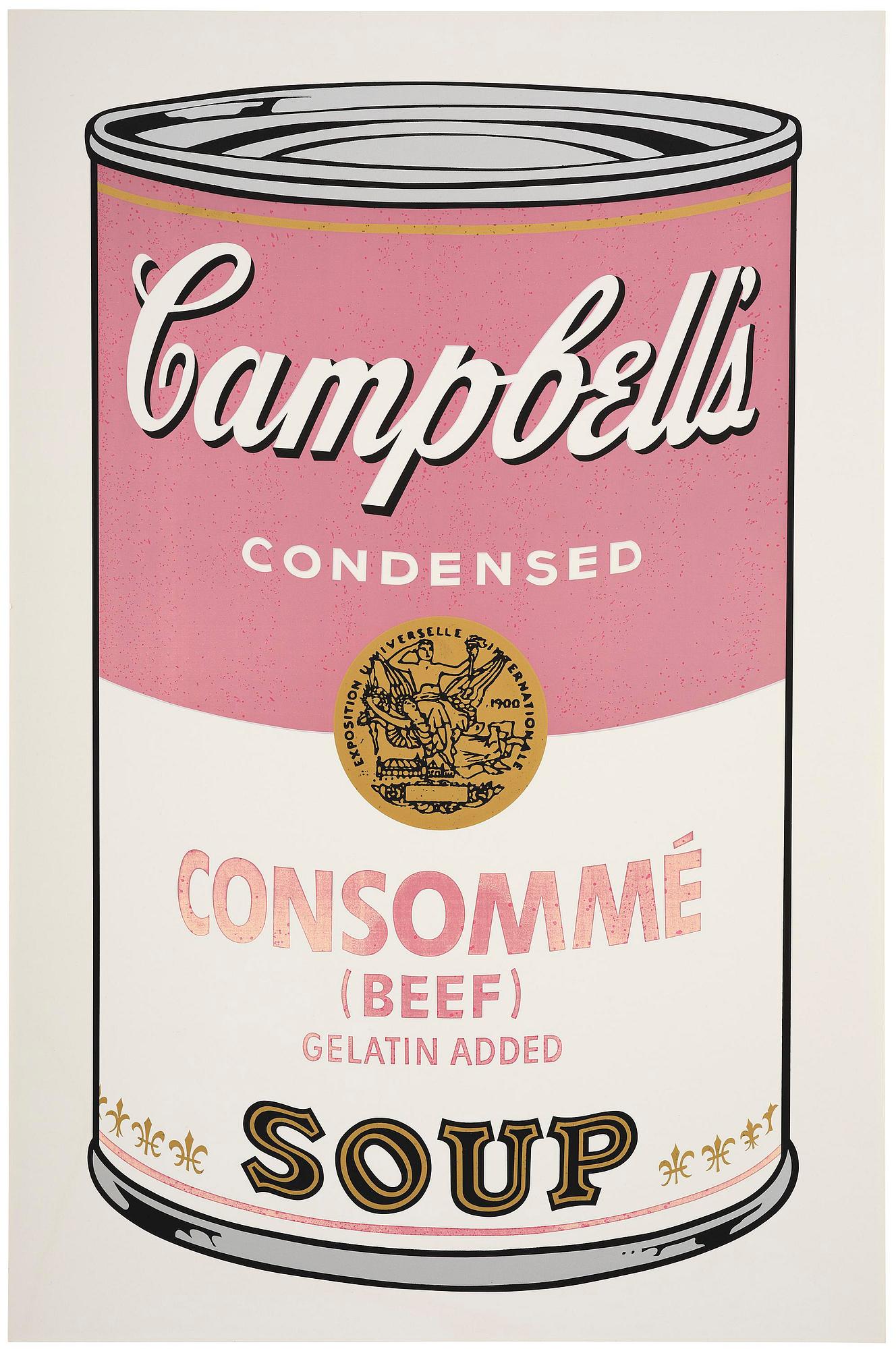 Andy Warhol, "Campbells soup Beef Consommé".
