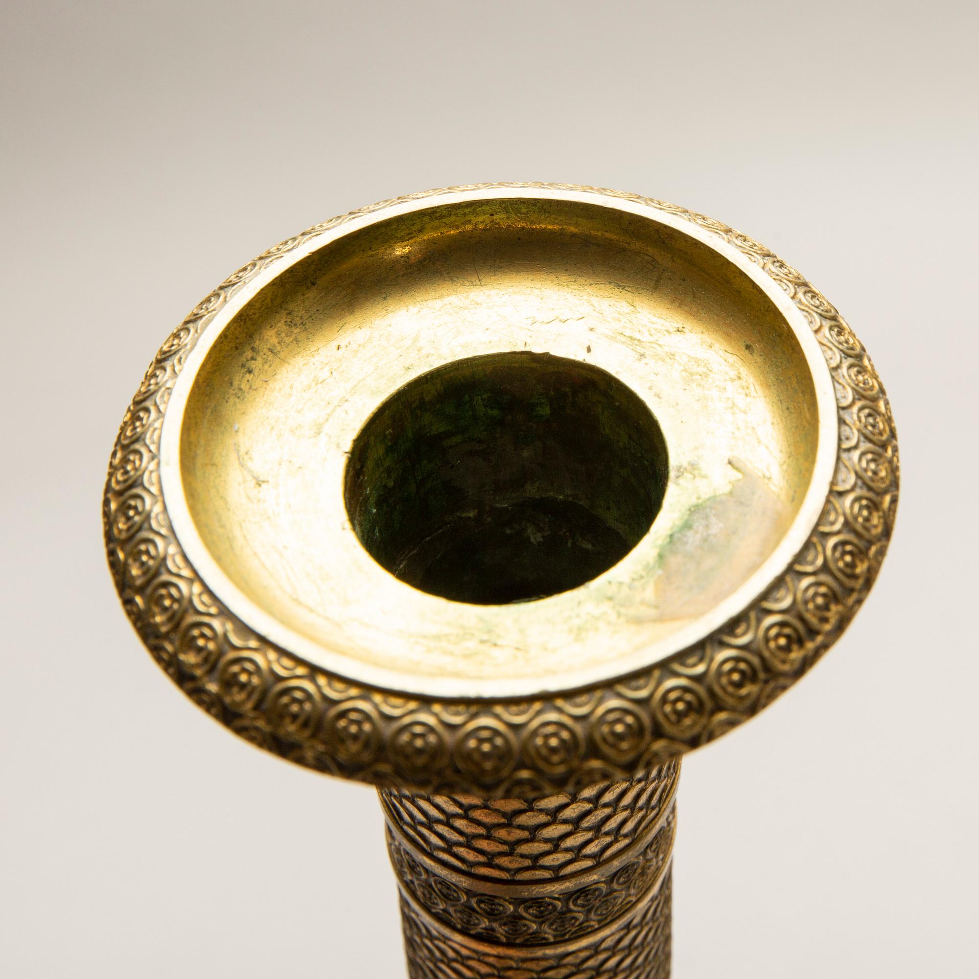 A piar of Empire candle sticks mid 1800s.