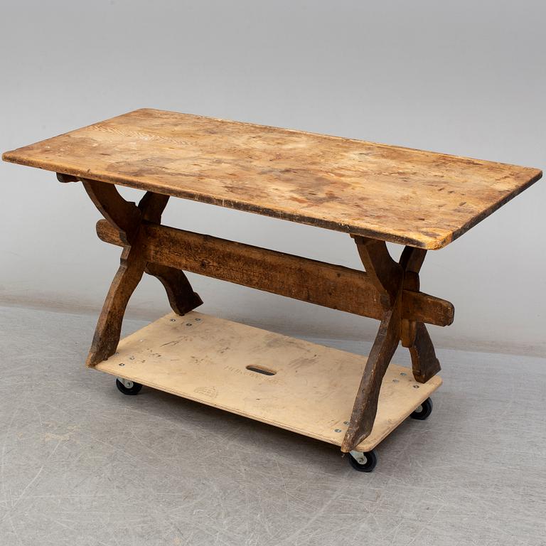 A 19th century folk art table.