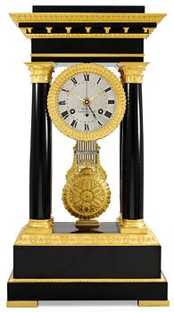 996. A French mantel clock by Sézille, second quarter 19th century.