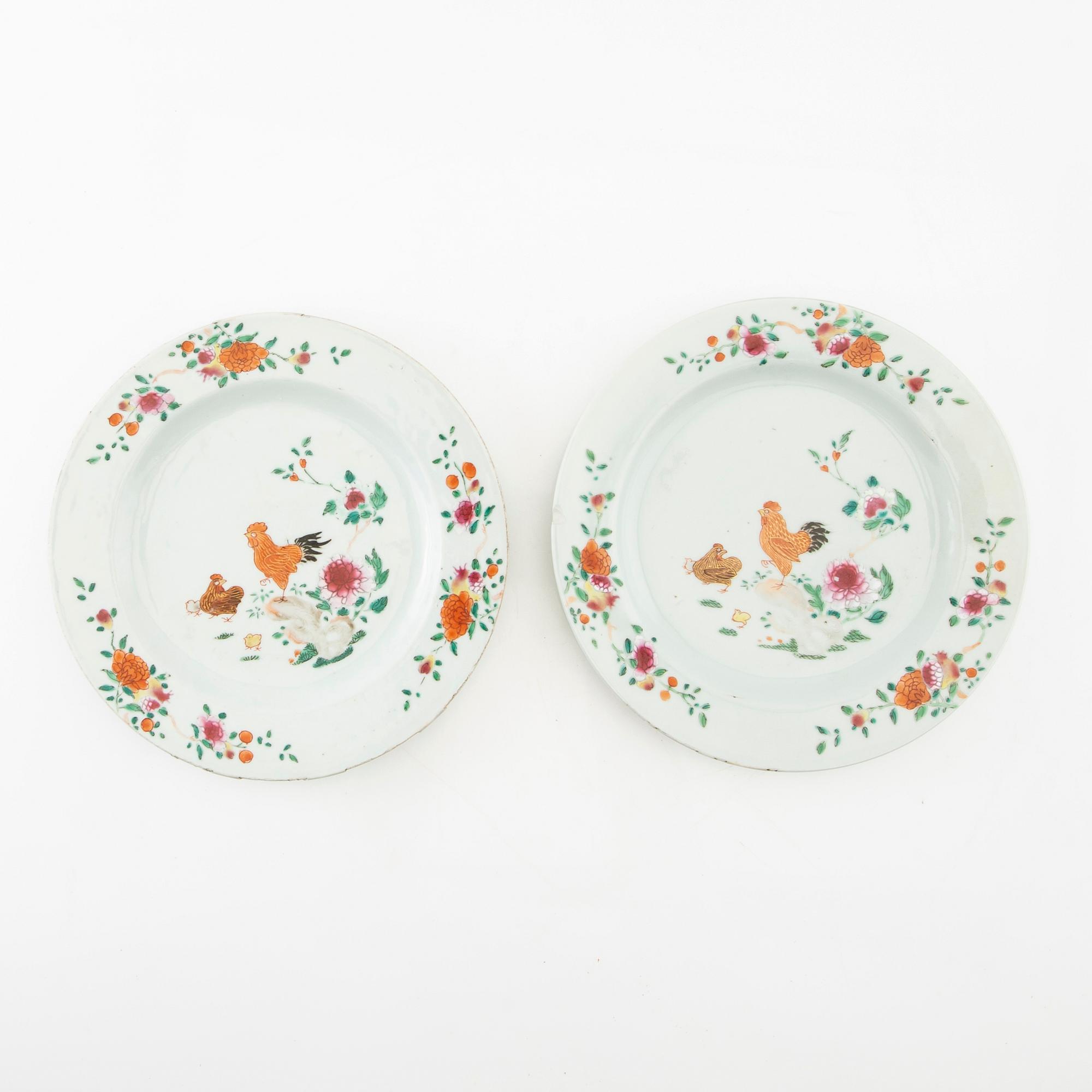 Plates 2 pcs China porcelain 18th century.