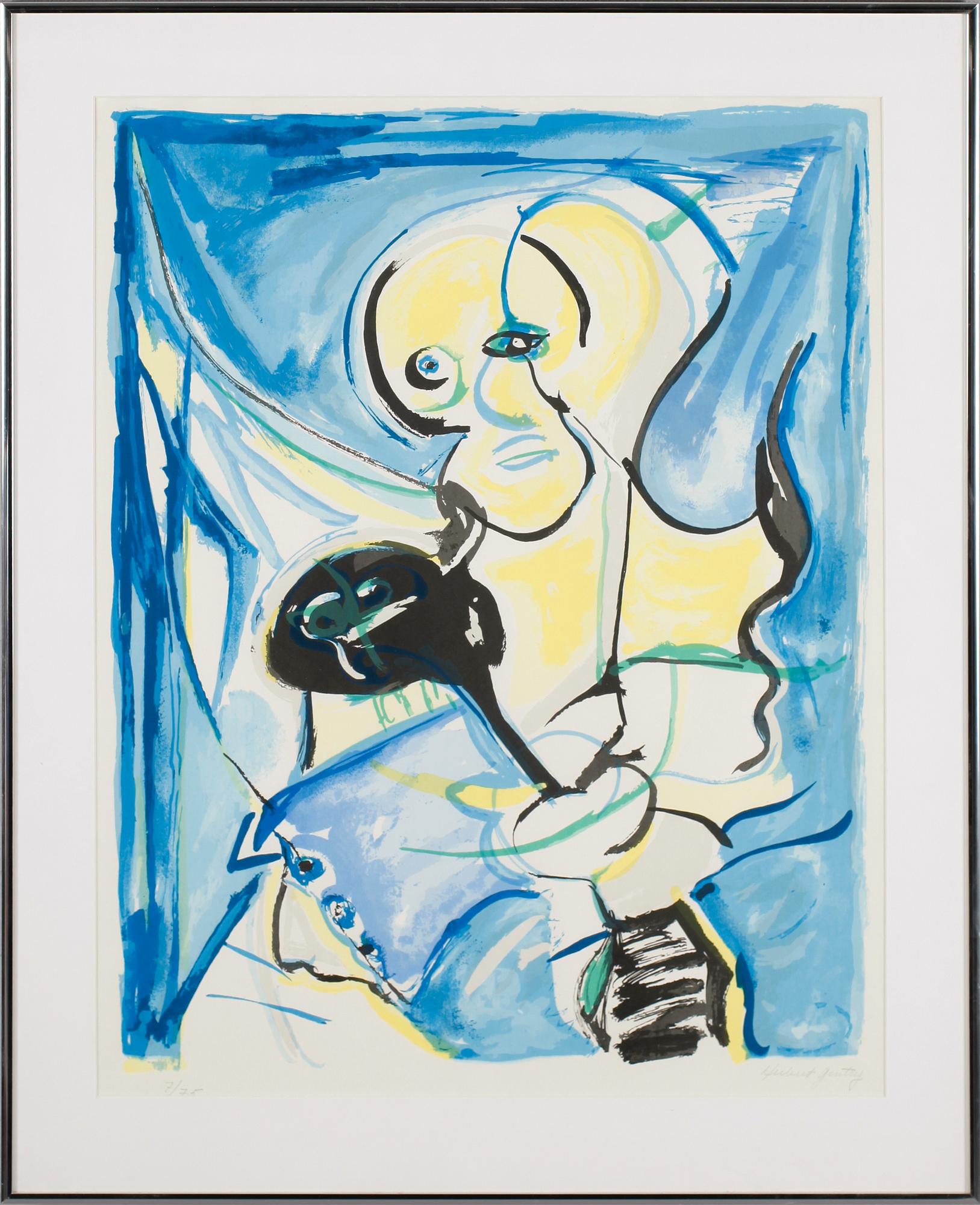 HERBERT GENTRY, färglitografi, signerad, numrerad 7/75.