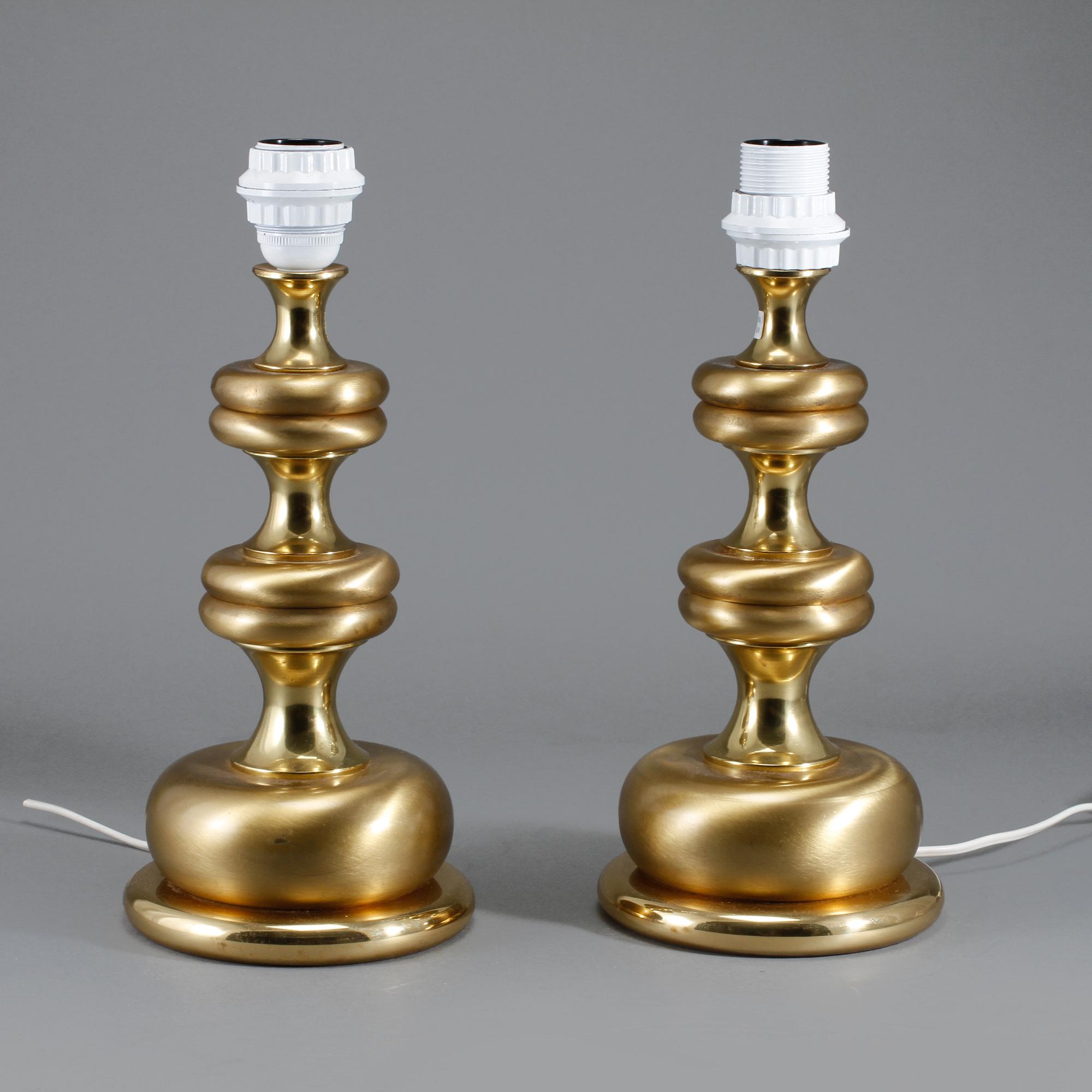 BORDSLAMPOR, ett par, 1900-talets andra hälft.