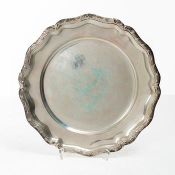 Three silver dishes, Sweden, 1910-32.