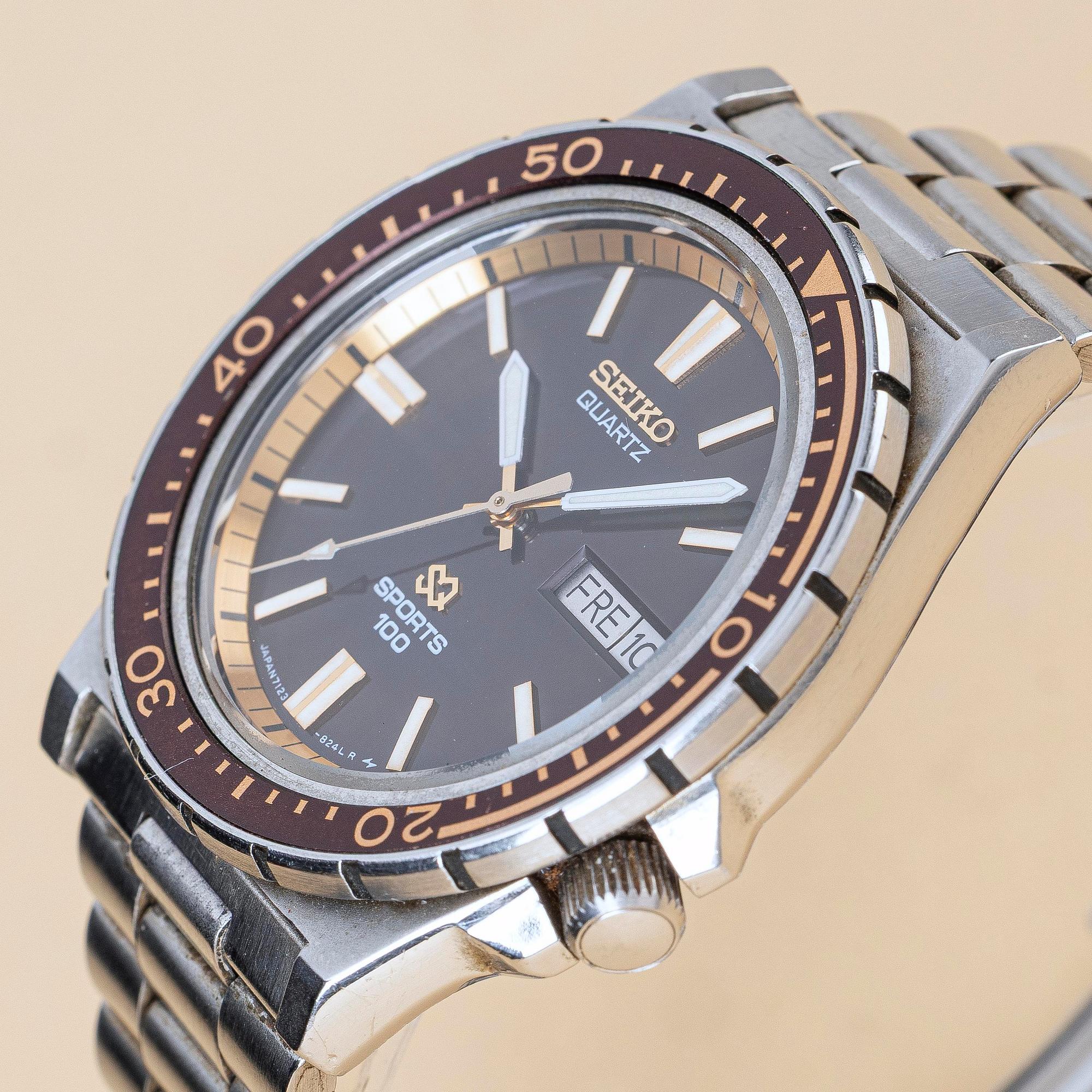 Seiko, Sports 100, "Viggen", “Swedish Armed Forces”, ca 1979.