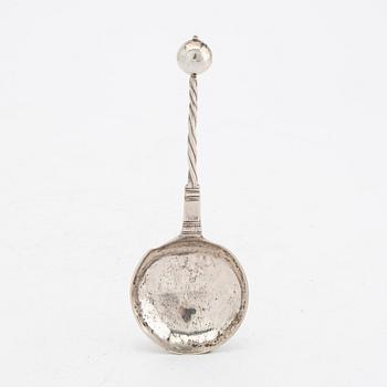 A Swedish probably 18th century silver spoon.