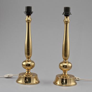 BORDSLAMPOR, ett par, 1900-talets andra hälft.