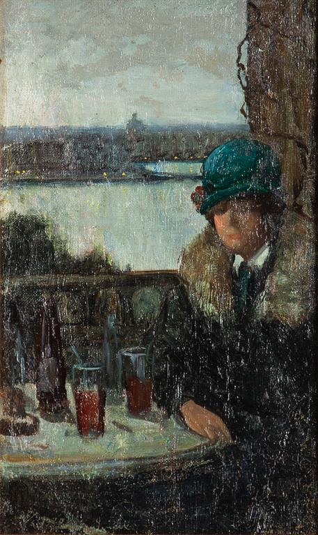 Allan Egnell, "Kvällsstämning över staden eller 'På Café'".