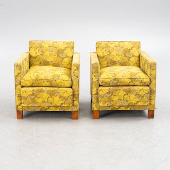 Armchairs, a pair, functionalist style, 1930s.