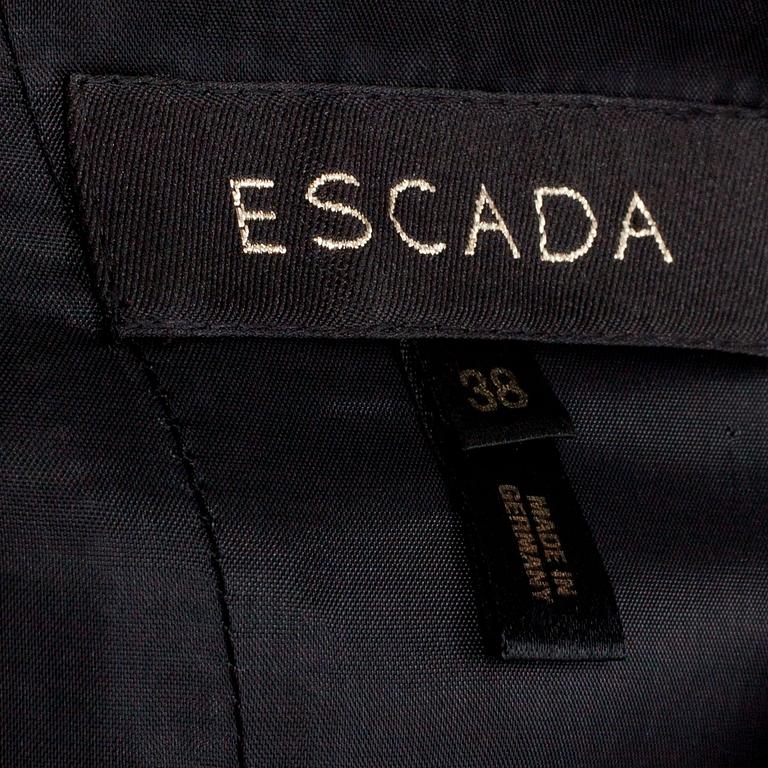 ESCADA, a black wool evening dress.