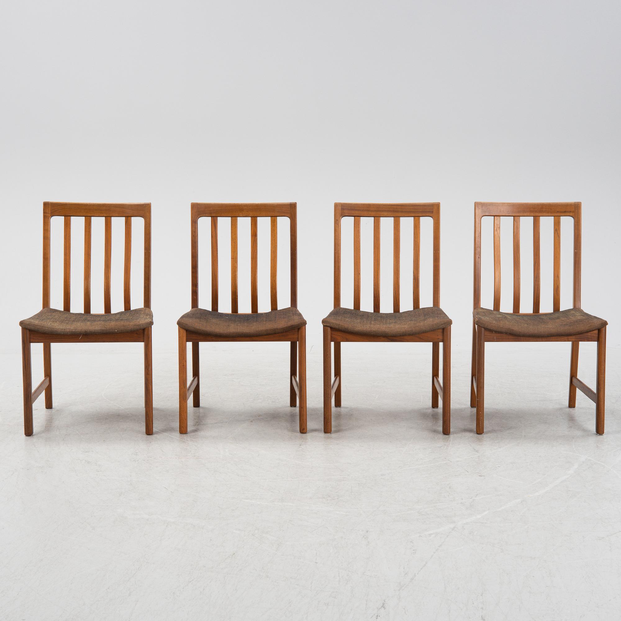 Karl Erik Ekselius, stolar, 4 st, JO Carlsson Vetlanda, 1960-tal.