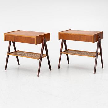 Pair of bedside tables, mid-20th century.