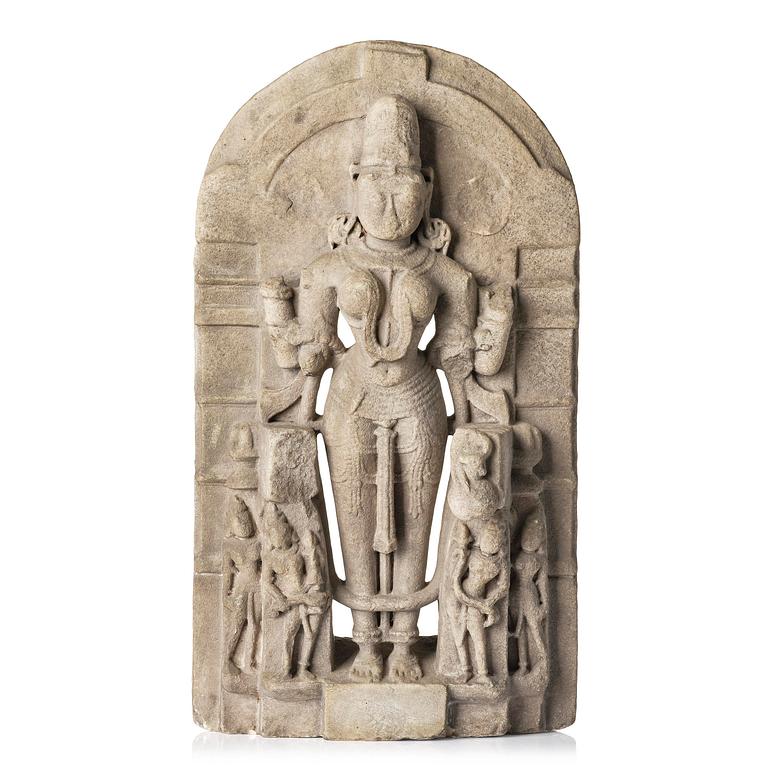 A stone stele of Devi, presumably North India, 12th century.