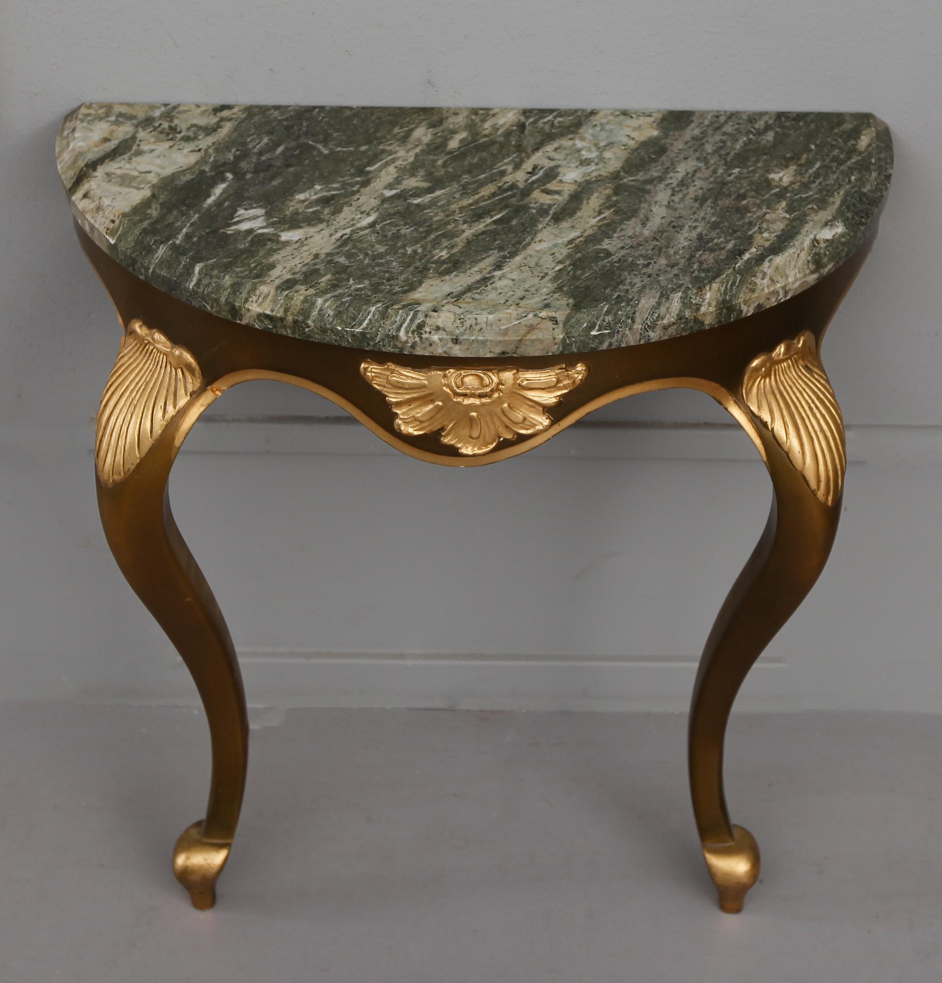 SPEGEL MED KONSOLBORD, rokokostil, 1900-talets mitt.