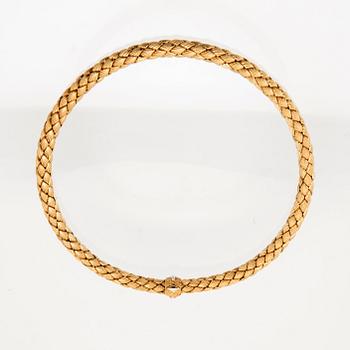 Collier 18K vitt och gult guld "Stretch" Chimento Vicenza  Italien.